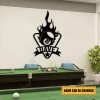 Custom Billards Metal Sign, Pool Wall Art