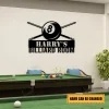 Custom Name Billards Metal Art, Man Cave Decor