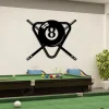 Billards Eight Ball Metal Art, Billards Room Wall Hanging