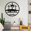 Custom Name Crosses Metal Sign, Jesus Christ Wall Art