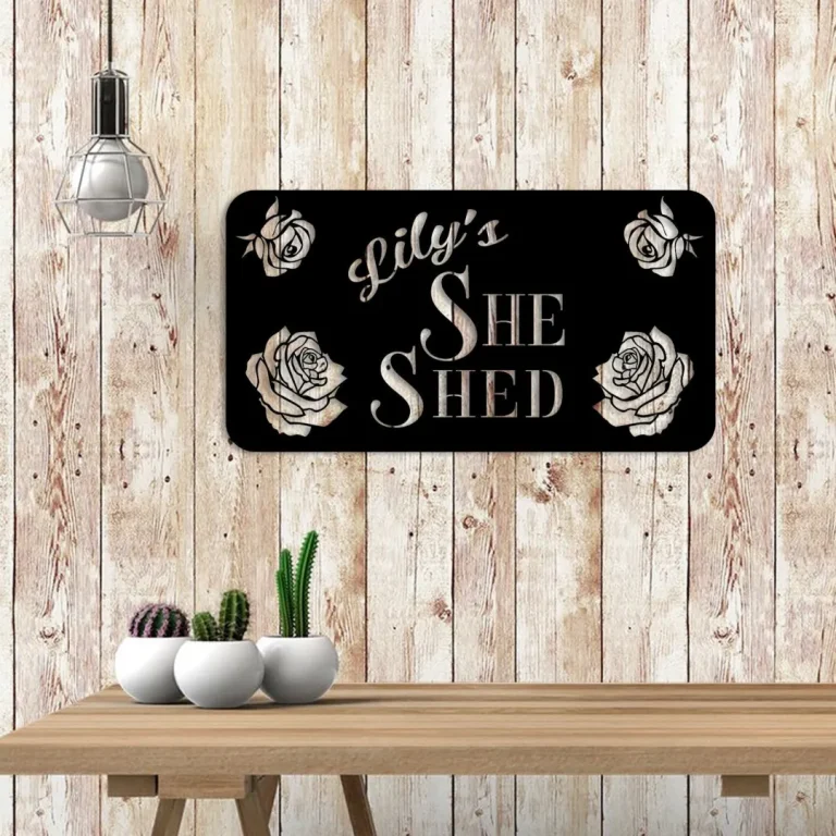 Customized She Shed Flowers Metal Art, Mother's Day Gift