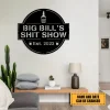 Custom Name Shit Show Funny Metal Art, Man Cave Home Decoration