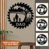 Personalized Farmers Dad And Children Metal Sign, Farm Decor, Fathers Day Gift