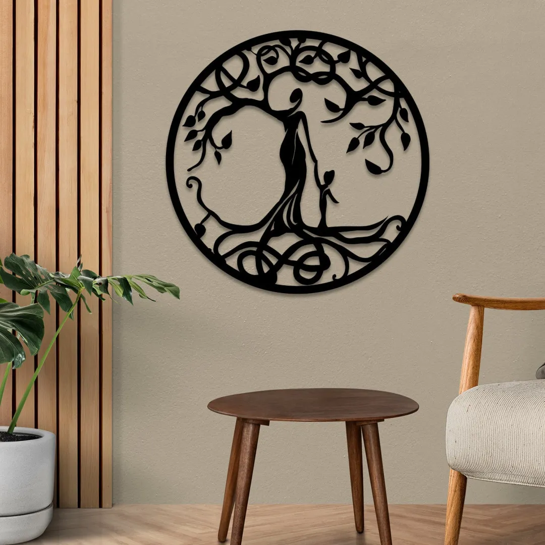 2100.webp Mother And Child Tree Of Life Metal Sign, Home Decoration