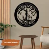 A Mother's Love Is Endless Tree Of Life Metal Sign, Mother And Three Children Steel Wall Hanger