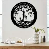 Custom Text Mother Tree Of Life Metal Sign, Steel Door Hanging