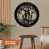 Custom Four Members Family Tree Of Life Metal Sign, Steel Art