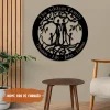 Customized Husband, Wife And Two Children Tree Of Life Metal Art, Mother's Day Gift