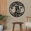 Mom, Dad And Kid Tree Of Life Metal Sign, Wedding Gift