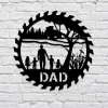 Customized Text Father And Children Farm Metal Sign, Tractor Sign