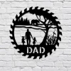 Customized Dad And Kids Bear Metal Sign, Farm, Cabin Steel Wall Art