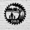 Personalized Father And Children Metal Art, Farmhouse Decor, Barn Metal Sign