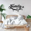 Family On Tree Branch Metal Art, Living Room Wall Decor