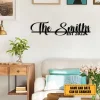 Custom Name And Date Family Metal Sign, Housewarming Art, Wedding Gift