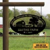 Customized Farm Name And Date Metal Sign, Front Gate Decor