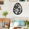 Floral Easter Egg With Butterfly Metal Sign, Wall Metal Art