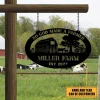 Custom Name And Est Date Cow, Tractor, Rooster Metal Farm Sign, Silo Plaque