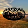 And Into The Field I Go Customized Metal Farm Sign, Sunshine Farm Wall Art