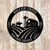 Custom Family Name Farm Feild Metal Sign, Wheat Farm Art