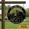 Custom Family Name Farm Feild Metal Sign, Wheat Farm Art