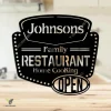 Customized Family Restaurant, Home Cooking Metal Sign, Funny Family Restaurant Metallic Artwork