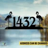 Custom Address Flamingo Metal Sign, Flamingo Stainless Porch Accent For Her