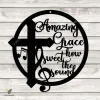 Amazing Grace How Sweet They Sound Jesus Metal Art, God And Music Christmas Gift