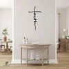 Faith Word Jesus Metal Wall Decor, Faith Christianity Easter Plaque