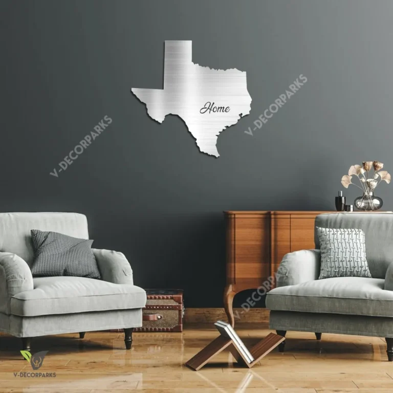 Custom State Home Texas Metal Sign, States Indoor Artwork