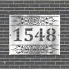 Custom Address Number Metal Sign, Fancy Plaque Gift For New House