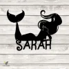 Customized Mermaid Metal Art, Beach Decor For Daughter, Wife