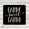 Farm Sweet Farm Metal Sign, Plasma Cut Plaque For Farmers