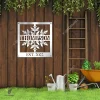 Custom Snowflake Square Metal Sign, Christmas Iron Porch Artwork