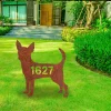 Personalized Address Chihuahua Dog Rusted Metal Garden Decoration, Funny Chihuahua Puppy Stake