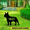 Customized Address Number French Bulldog Metal Garden Decoration, French Bulldog, Frenchies Metallic Stake