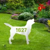 Customized Address Number Labrador Retriever Dog Metal Garden Art, Labrador Retriever Home Artwork