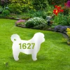 Customized Address Number Shih Tzu Dog Metal Garden Decoration, Shih Tzu Outer Stake