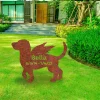 Customized Memorial Beagle Dog Rustic Metal Garden Art, Beagle Decorative Artwork