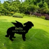 Custom Memorial Bichon Frise Dog Metal Garden Sign, Bichon Frise Yard Stake