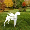 Custom Memorial Boxer Dog Metal Garden Art, Boxer Puppy Stake