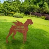 Custom Memorial Boxer Dog Rustic Metal Garden Art, Boxer Puppy Weatherproof Artwork