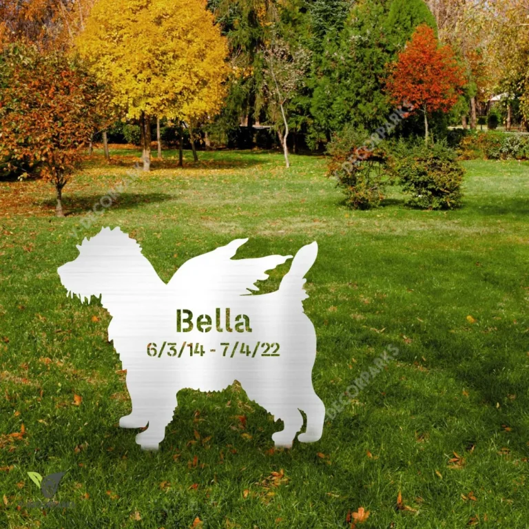 Personalized Memorial Cairn Terrier Dog Metal Garden Sign, Cairn Terrier Evergreen Stake