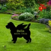 Personalized Memorial Cairn Terrier Dog Metal Garden Sign, Cairn Terrier Evergreen Stake