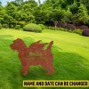 Personalized Memorial Cairn Terrier Dog Rusty Metal Garden Sign, Cairn Terrier Puppy Stake