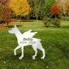 Customized Memorial Dorberman Pinscher Dog Metal Garden Sign, Dorberman Pinscher Large Stake