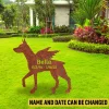 Customized Memorial Dorberman Pinscher Dog Rusty Metal Garden Sign, Dorberman Pinscher Iron Yard Artwork