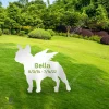 Custom Memorial French Bulldog Metal Garden Decoration, French Bulldog, Frenchies Monogram Accent
