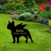 Custom Memorial French Bulldog Metal Garden Decoration, French Bulldog, Frenchies Monogram Accent