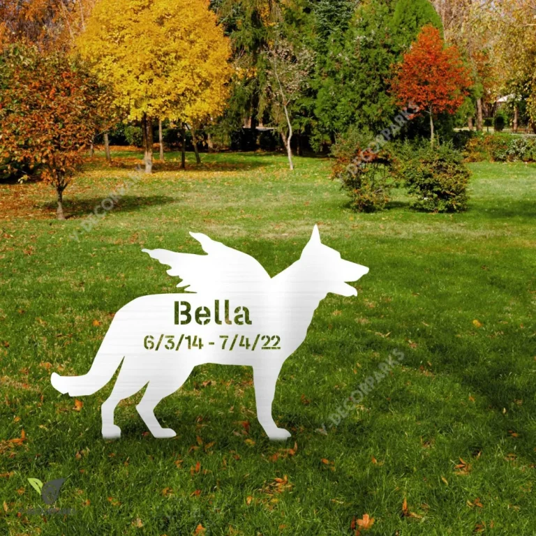Personalized Memorial German Shepherd Dog Metal Garden Decor, German Shepherd, Gsd Modern Stake