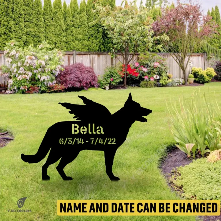 Personalized Memorial German Shepherd Dog Metal Garden Decor, German Shepherd, Gsd Modern Stake